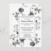 Classy Floral Bridal Shower Kaart (Voorkant / Achterkant)