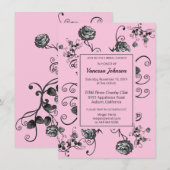 Classy Floral Bridal Shower Kaart (Voorkant / Achterkant)