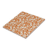 Classy Floral Damask Burnt Oranje Pattern Tegeltje (Zijkant)