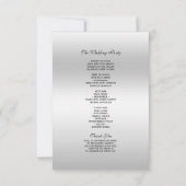 Classy Floral Gem, Zilver ingelijst Huwelijksprogr (Achterkant)