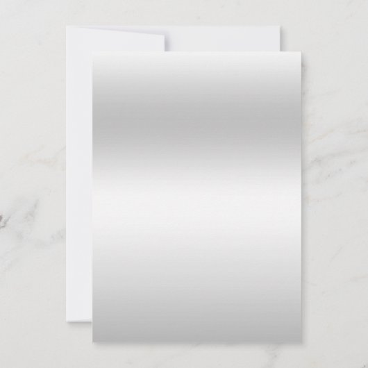 Classy Floral Gem, Zilveren ingelijste bruiloft Bedankkaart (Achterkant)