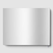 Classy Floral Gem, Zilveren ingelijste bruiloft Gastenboek (Achterkant)