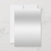 Classy Floral Gem, Zilveren ingelijste bruiloft RSVP Kaartje (Achterkant)