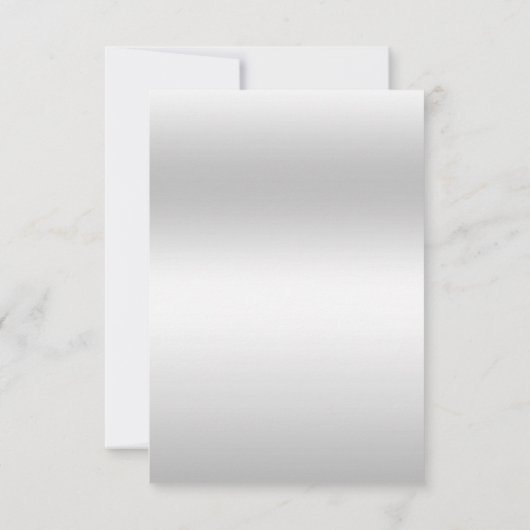 Classy Floral Gem, Zilveren ingelijste bruiloft RSVP Kaartje (Achterkant)