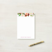Classy Floral Modern Sjabloon Waterverf Flowers Post-it® Notes (Op bureau)