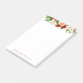 Classy Floral Modern Sjabloon Waterverf Flowers Post-it® Notes (Schuin)