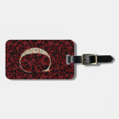 Classy Floral Monogrammed Letter C donkerrood Bagagelabel (Voorkant horizontaal)