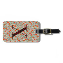 Classy Floral Monogrammed Letter X groen rood