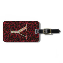 Classy Floral Monogrammed Letter Y donkerrood