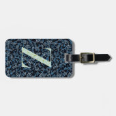 Classy Floral Monogrammed Letter Z blauw Bagagelabel (Voorkant horizontaal)