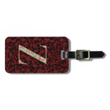 Classy Floral Monogrammed Letter Z donkerrood