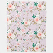 Classy Floral Pattern Fleece Deken (Voorkant)