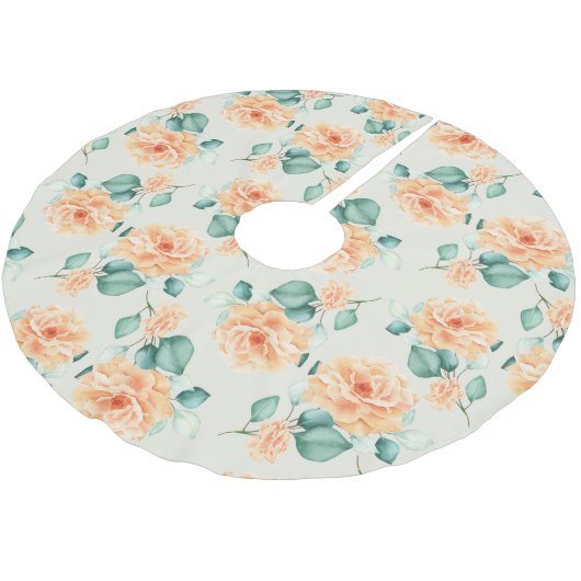 Classy Floral Pattern Kerstboom Rok (Gekanteld)