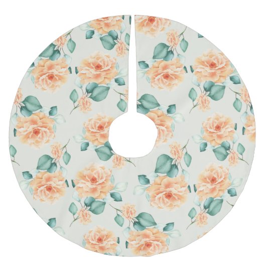 Classy Floral Pattern Kerstboom Rok (Voorkant)