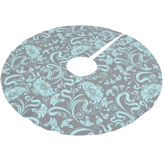 Classy Floral Pattern Kerstboom Rok (Gekanteld)