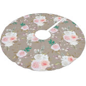 Classy Floral Pattern Kerstboom Rok (Gekanteld)