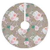 Classy Floral Pattern Kerstboom Rok (Voorkant)