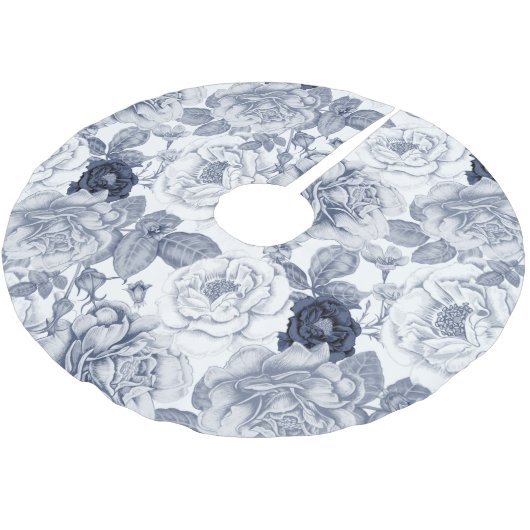 Classy Floral Pattern Kerstboom Rok (Gekanteld)