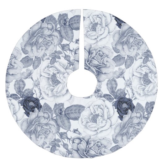 Classy Floral Pattern Kerstboom Rok (Voorkant)