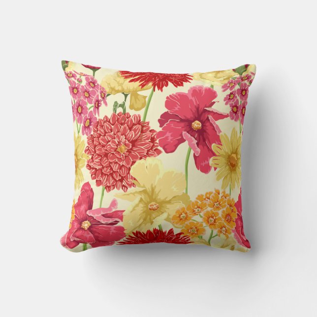 Classy Floral Pattern Kussen (Voorkant)