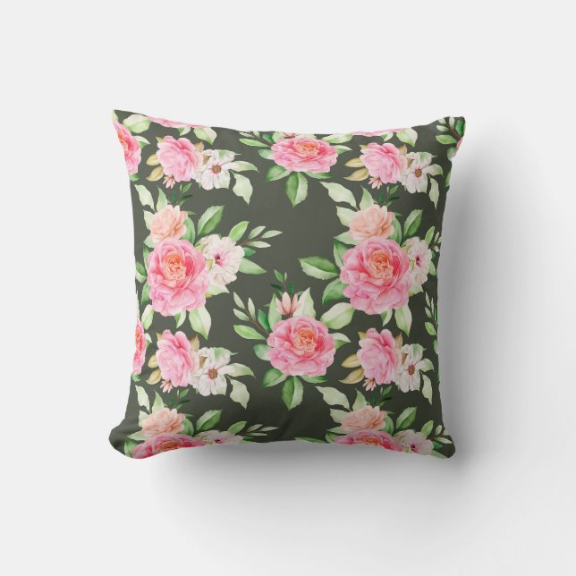 Classy Floral Pattern Sierkussen (Voorkant)