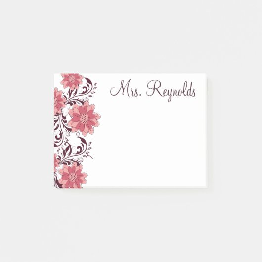 Classy Floral Post-it® Notes (Voorkant)