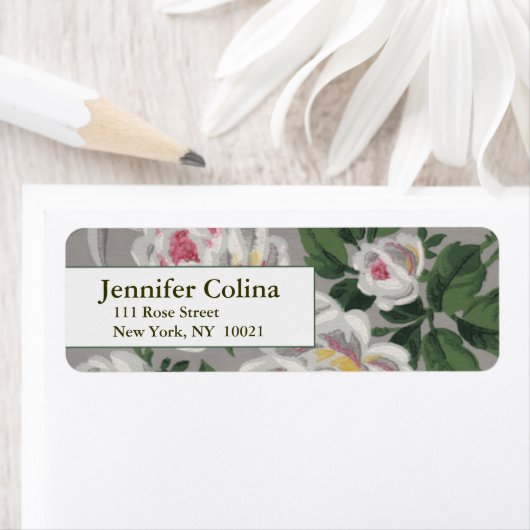 Classy &  Floral retour adreslabels Etiket (Insitu)