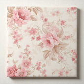 Classy Floral Rose Pink Tegeltje