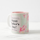 Classy Floral  roze en groene Moederdag Tweekleurige Koffiemok (Voorkant links)