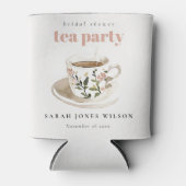 Classy Floral Tea Cup Vrijgezellenfeest Tea Party Blikjeskoeler (Voorkant)