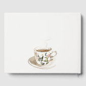 Classy Floral Tea Cup Vrijgezellenfeest Tea Party Gastenboek (Achterkant)