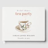 Classy Floral Tea Cup Vrijgezellenfeest Tea Party Gastenboek (Voorkant)