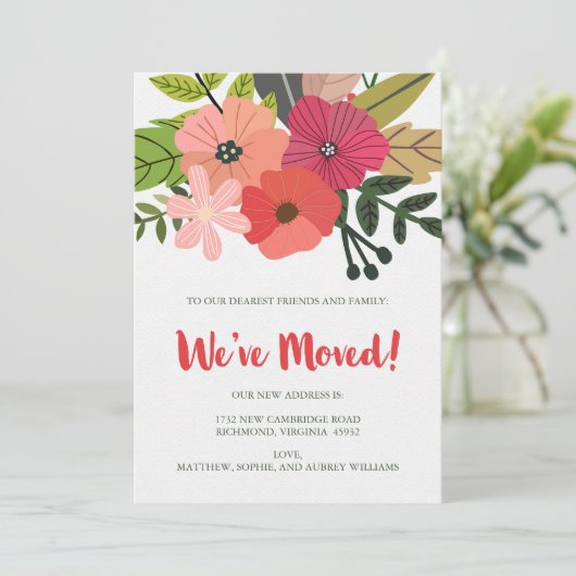 Classy Floral We hebben de aankondiging verplaatst (Staand voorkant)