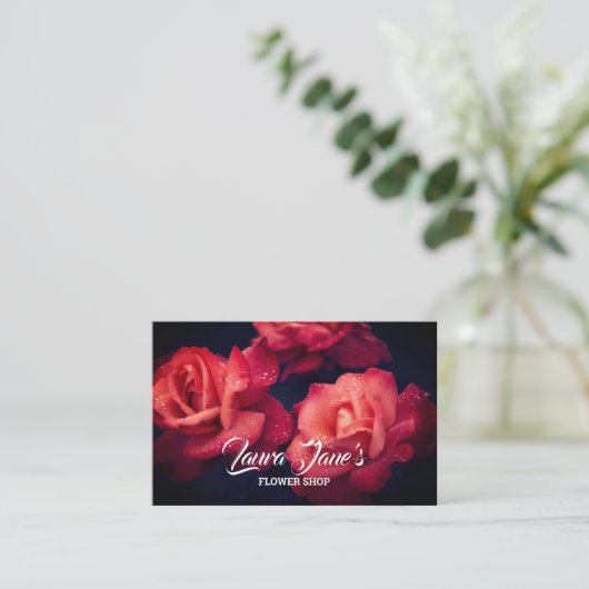 Classy Flower-winkel Visitekaartje (Staand voorkant)
