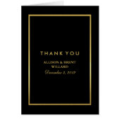 Classy Folie Gold bedankpas - Zwart (Voorkant)