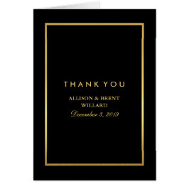 Classy Folie Gold bedankpas - Zwart