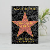 Classy Folie Hollywood Star Save the Date Folie Uitnodiging (Staand Voorkant)