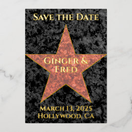Classy Folie Hollywood Star Save the Date Uitnodiging