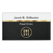 Classy Food Critic Naam Tag Badge (Voorkant)