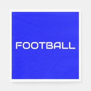 Classy FOOTBALL tekst Helderblauw achtergrond Servet