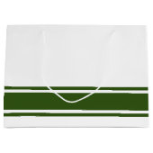 Classy Forest Green Base Racing Stripes op wit Groot Cadeauzakje (Voorkant)
