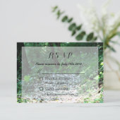 Classy Forest Petal Path Wedding RSVP (Staand voorkant)