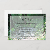 Classy Forest Petal Path Wedding RSVP (Voorkant / Achterkant)