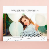 Classy Formal Calligraphy Photo College Graduation