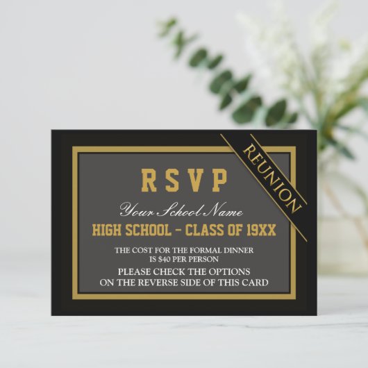 Classy Formal Class Reunion RSVP (Staand voorkant)