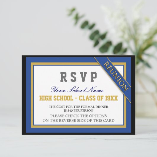Classy Formal Class Reunion RSVP (Staand voorkant)