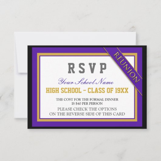 Classy Formal Class Reunion RSVP (Voorkant)