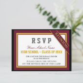 Classy Formal Class Reunion RSVP Kaart (Staand voorkant)