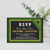 Classy Formal Class Reunion RSVP Kaart (Staand voorkant)