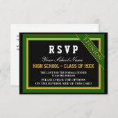 Classy Formal Class Reunion RSVP Kaart (Voorkant / Achterkant)